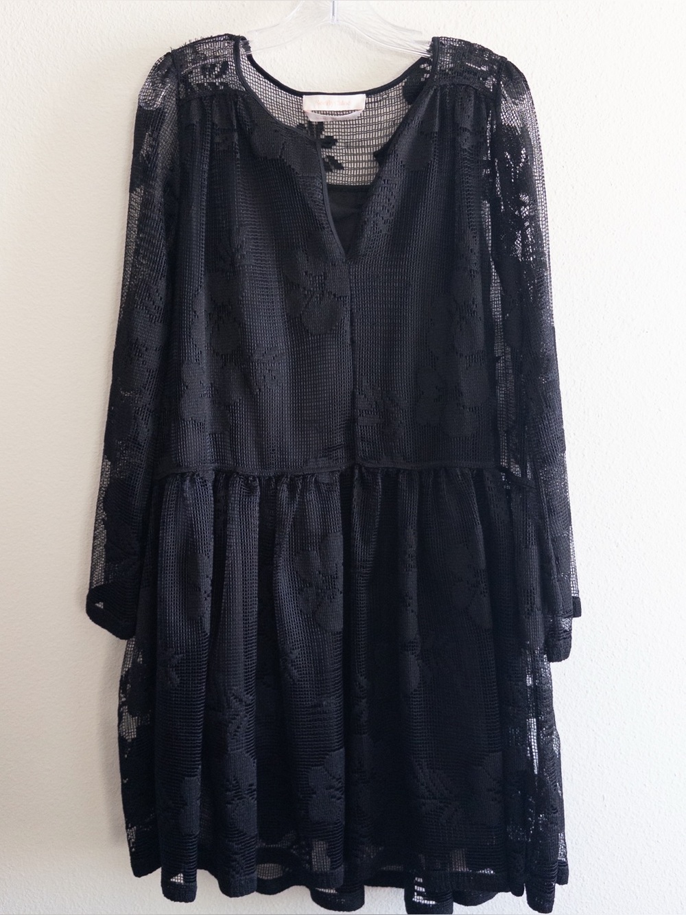 See By Chloe Black Floral Net Dress size 38